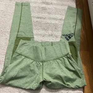 adidas climalite green leggings